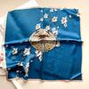 Hot-selling new product Guofeng series small square silk scarf three-dimensional silk satin oil painting retro printing mulberry silk, female