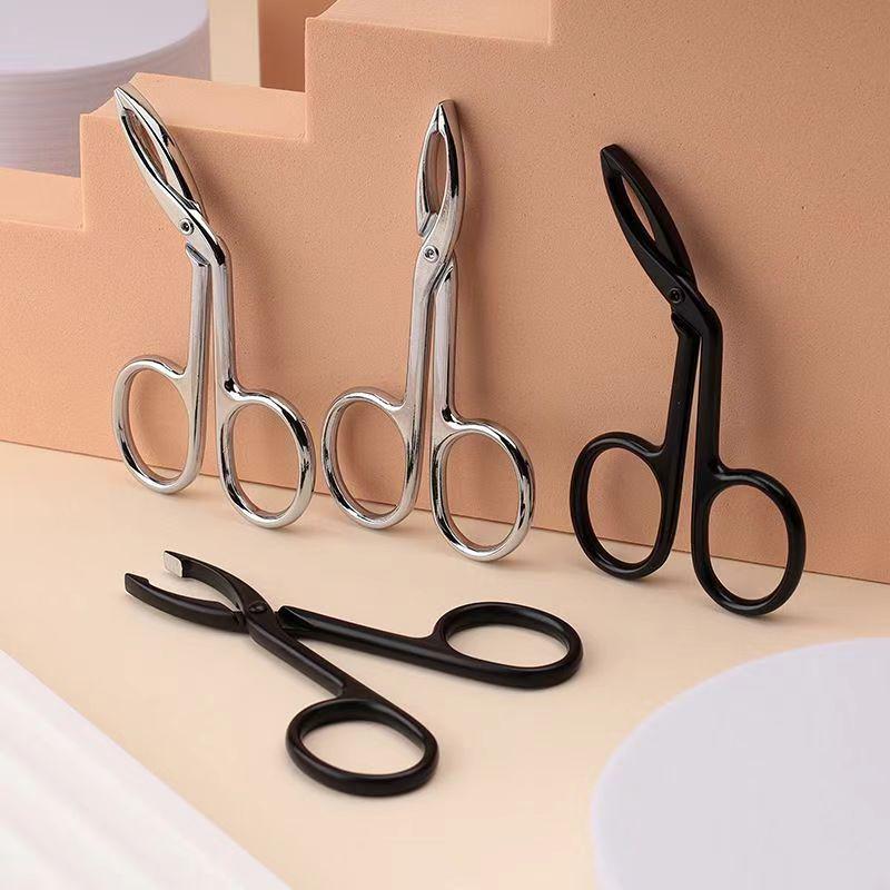 Men's Stainless Steel Tweezers: Straight & Curved Head for Beard and Eyebrow Plucking, Fine Hair Precision Clip, Available Now.