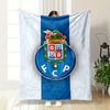 A Crowned Shield with Intricate Symbols On a Blue Circular Background. for All Seasons Blanket Lunch Break Throw Gift