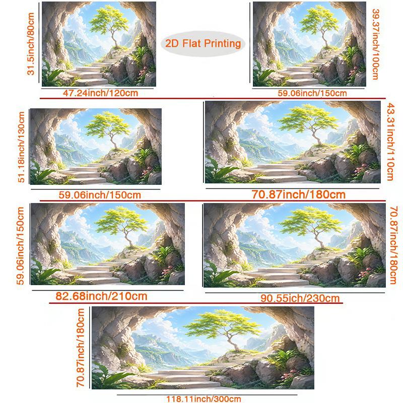 1Pcs Cave Tree Scenery Decoration Background Winter Backdrop Decorations For Photo Studio Photo Booth Christmas Party