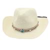 Peach Heart Top Denim Sunscreen Sunshade European And American Big Edge Warped Edge Breathable Top Hat Simple Outdoor Hard Styling Straw Hat