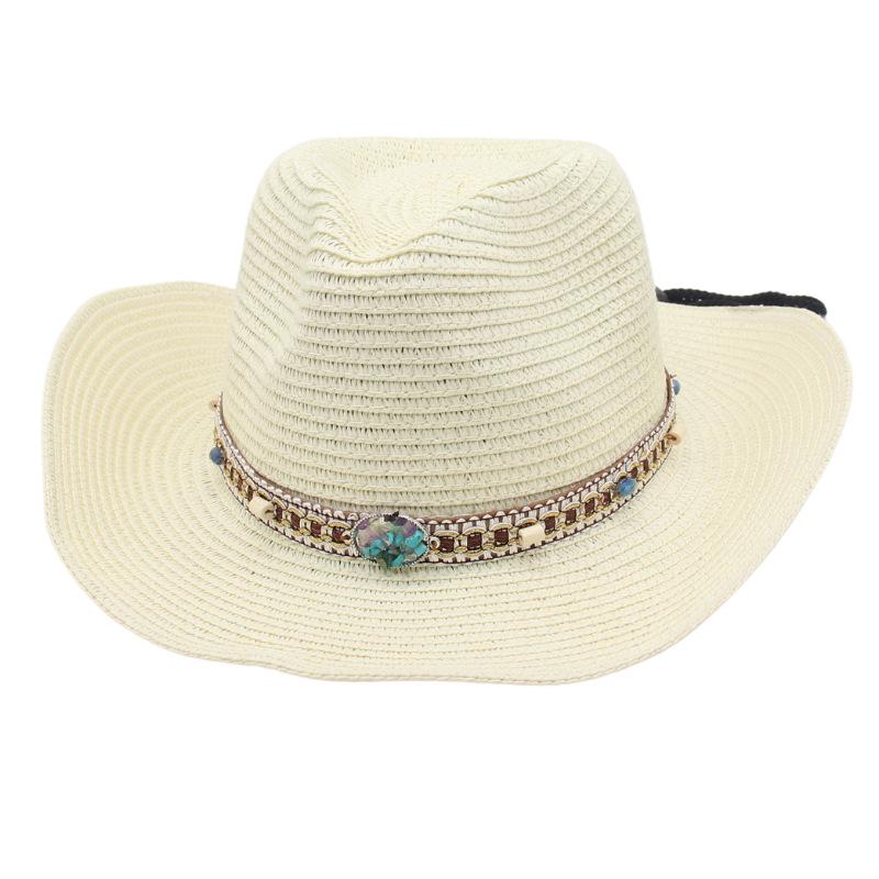 Peach Heart Top Denim Sunscreen Sunshade European And American Big Edge Warped Edge Breathable Top Hat Simple Outdoor Hard Styling Straw Hat