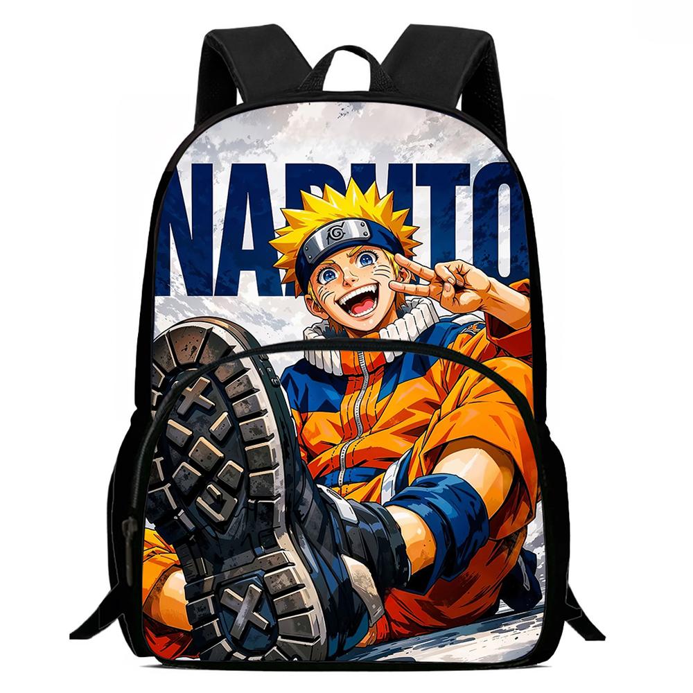 Lightweight NARUTO 3Pcs Set School Rucksack Set With Front Pocket Meal Tote Pencil Bag For Boys Girls Youth Aged 5-10