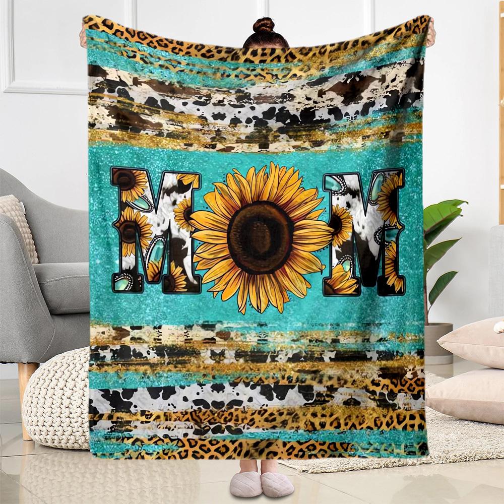 1pc Sunflower Pattern Blanket Comfortable Soft Lightweight Perfect for Travel Camping Picnics Sofa Office Bed Living Room Ideal Gift for Friends