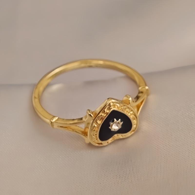 Korean Flower Design High-End Gold-Plated Ring