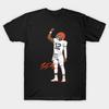 Herren Schwarzes T-Shirt mit Aufdruck Shedeur Sanders Superstar-Pose No-Cut Transferpapier Druck Baumwoll-T-Shirt