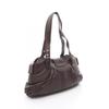 Used Salvatore Ferragamo Gancini Handbag leather Brown Used Women