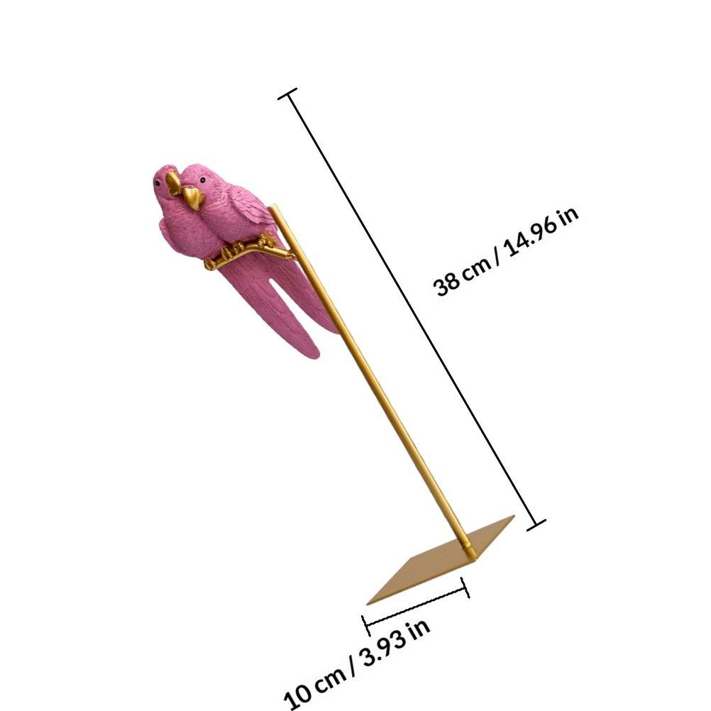 Couple Parrot Desktop Decor Premium Resin Ornament for Home Office Desk Shelf Photography Prop Gift Unique Exquisite Tabletop