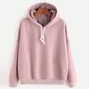 2023 Autumn/Winter European and American Solid Color Plus Velvet Long Sleeve Women's Hoodie