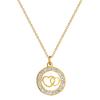 Double Ring Love Minimalist Furnace Real Gold Necklace Female Collarbone Chain Accessories