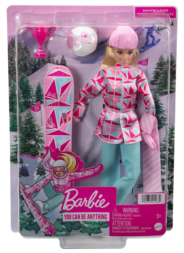 Barbie Snowboarder Blonde Doll Mattel HCN32
