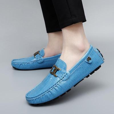 Doudou Shoes Men's British Overshoes Genuine Leather Lazy Shoes Casual Fashion Leather Shoes Large Size Business Men's Shoes Couple