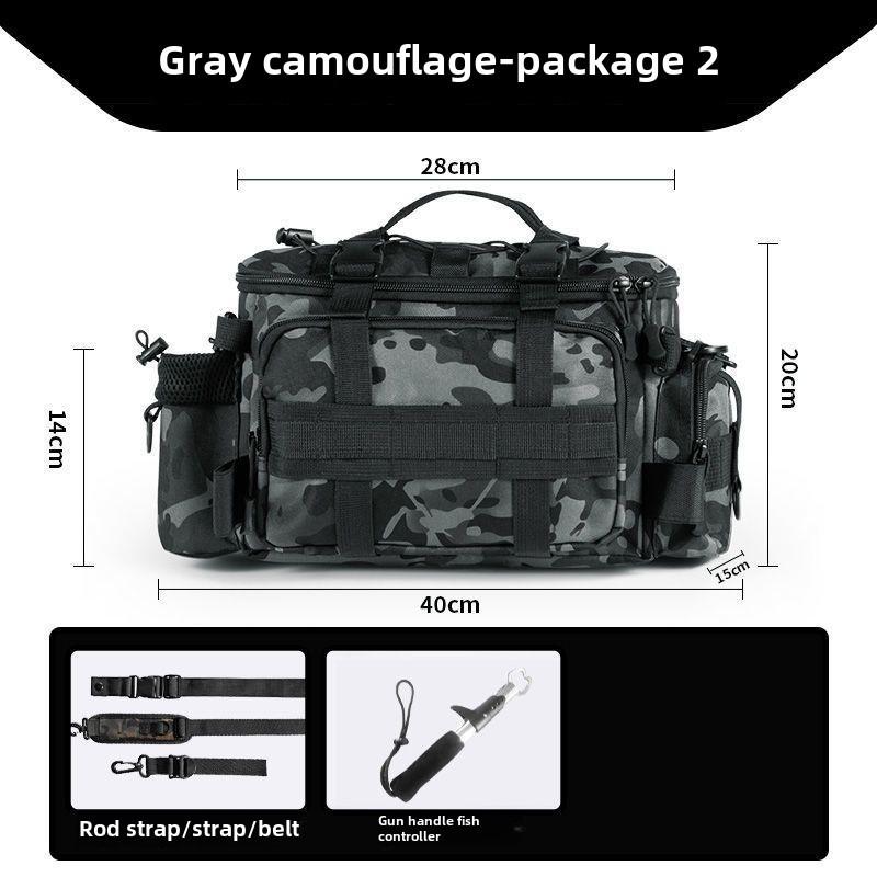 "Luya Multifunctional Waterproof Fishing Gear Waist & Messenger Bag – Large Capacity Rod & Storage Bag"