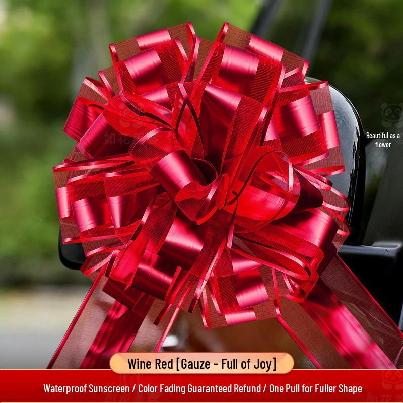 Wedding Car Décor: Groom s Team Ribbon & Bow Door Handle Set
