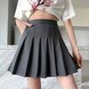 Skládaná sukně ve stylu preppy pro ženy v letní bílé barvě, krátká sukně, japonská sukně s vysokým pasem, slim, velká velikost, áčková sukně