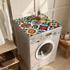 50*60CM Vintage Checkered Printed Washing Machine Dust Cover Pad, Quick-Dry Absorbent Protective Top Mat For Washer And Dryer