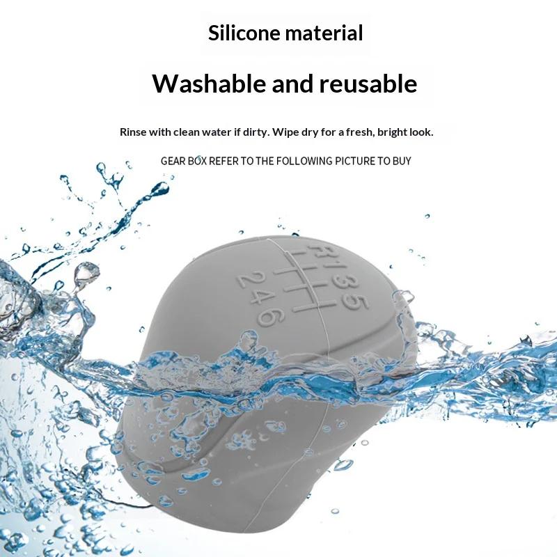 6-speed Universal Silicone Car Gear Shift Sleeve Manual Transmission Gear Shift Lever Protection Cover