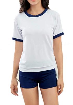 [DOKiDOKi] Gym Clothes & Shorts [Navy/Blue] Gym Uniform for High School Girls, Cosplay, Gym Wear, Jersey, P.E. Class, Thigh-Length, JC/JK, Halloween