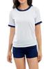 [DOKiDOKi] Gym Clothes & Shorts [Navy/Blue] Gym Uniform for High School Girls, Cosplay, Gym Wear, Jersey, P.E. Class, Thigh-Length, JC/JK, Halloween