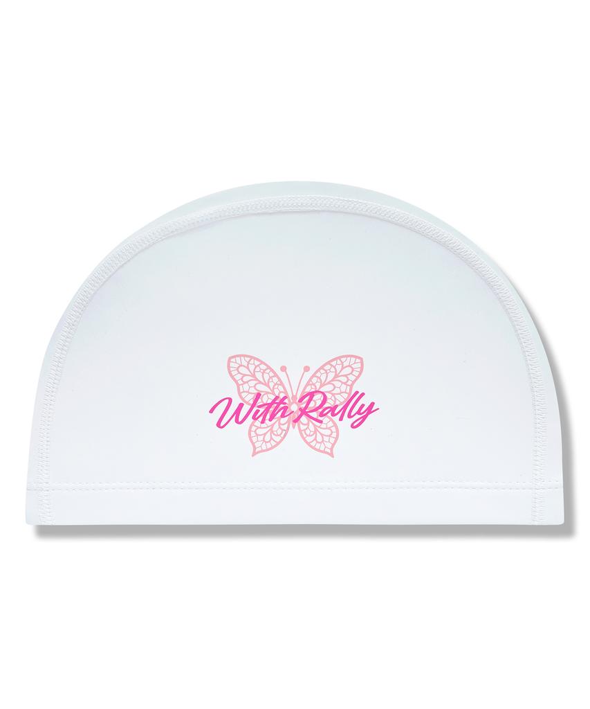 Laelliseupocheu [Rruc511 Wht] Butterfly Urethane Coated Swim Cap White