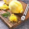Stainless Steel Lemon Zester Grater Kitchen Gadget with Channel Knife And Hanging Loop Orange Citrus Fruit Peeler Peeling Knife