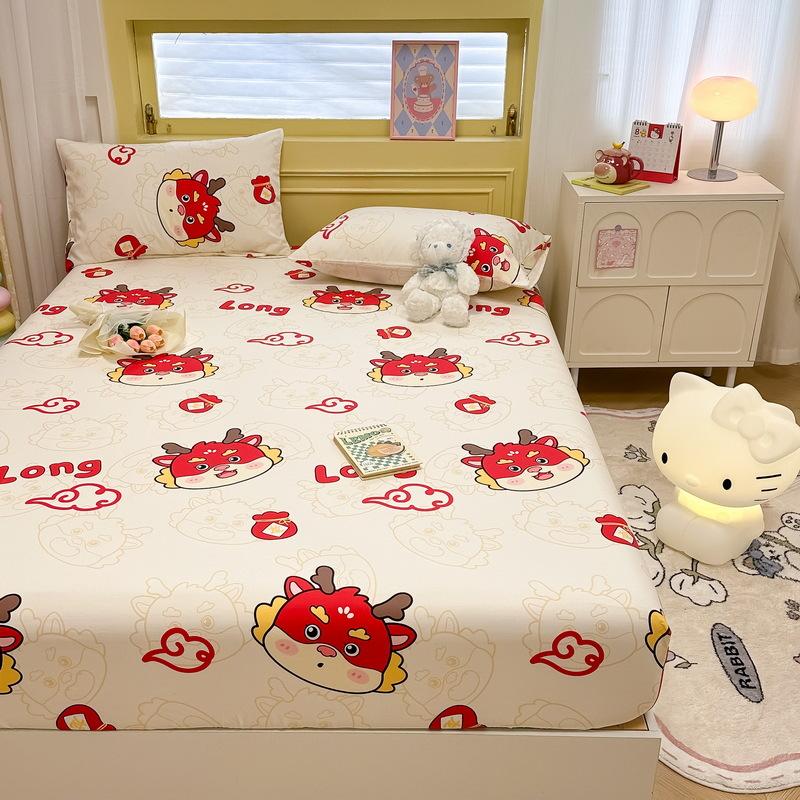 2025 New 100% Cotton Bed Sheet Flower Series Printed Double Top King Sheets For Girls Boys Kids Single Queen King Size Bed Linen