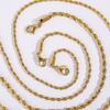 Stainless Steel Plain Bare Chain Basic Chain Necklace Twist Chain Furnace Vacuum Plating 18K Gold Necklace