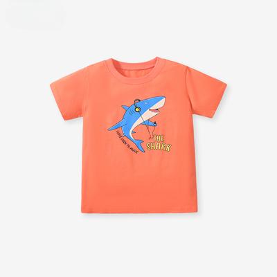 Summer Children's Short-sleeved T-shirt Pure Cotton Sports Children's Top Breathable Cartoon Children's Clothing