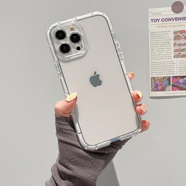 Transparent Luminous Bumper Case For Iphone 14 11 12 13 Pro Max 13pro X Xr Xs Shockproof Clear Silicone Air Buffer Cover Coque