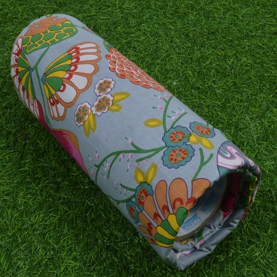 

5 ярдов хлопчатобумажная ткань с фруктовым принтом, индийская ткань из вуали, подходящая для изготовления платьев, изготовления и шитья GrayFabric