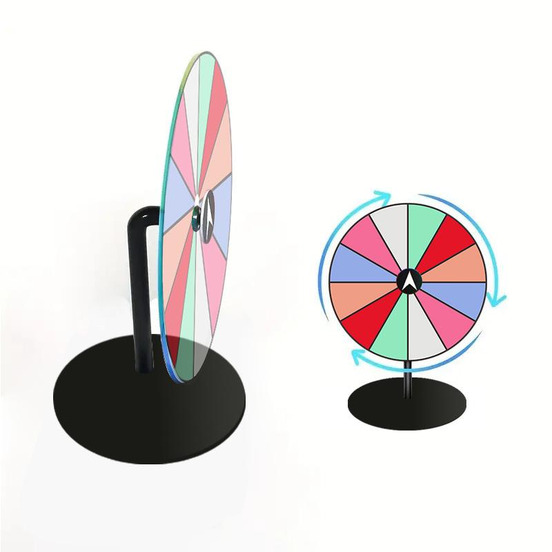 1Pcs Acrylic Color Roulette Wheel Tabletop Prize Wheel Dry Erase Spin Wheel Spinner Game Heavy Duty Editable Spin Wheel