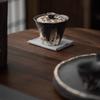 200ml Handmade Embossed Lotus Ceramic Tea TureeWabi Sabi Style Bowl Cover Coarse Ceramic Tea Set Bowl Cover Kung Fu Tea Set Gift