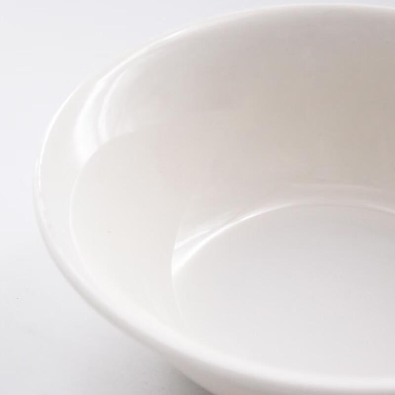 Yangge Melamine White Slanted Edge Round Bowl
