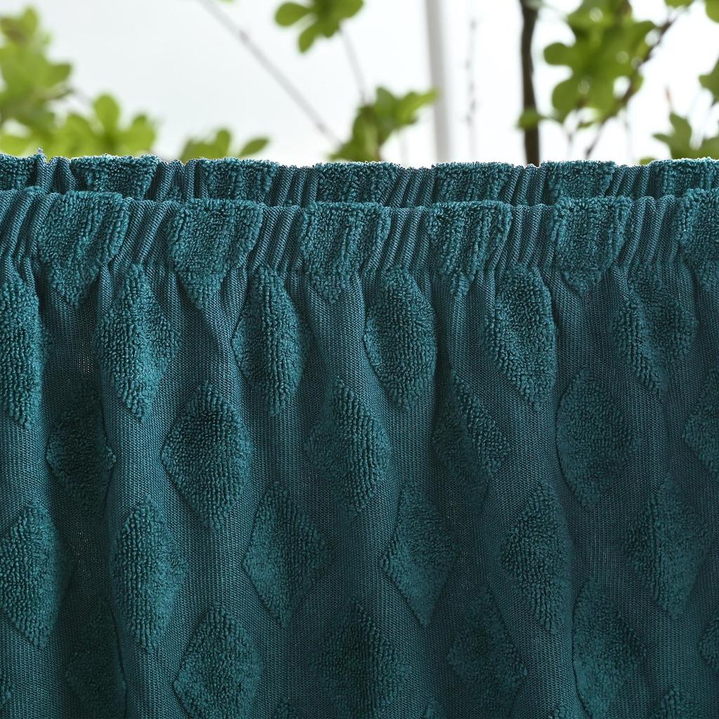 Diamond Pattern Thickened Stretch Jacquard Knitted Half-Wrap Chair Cover