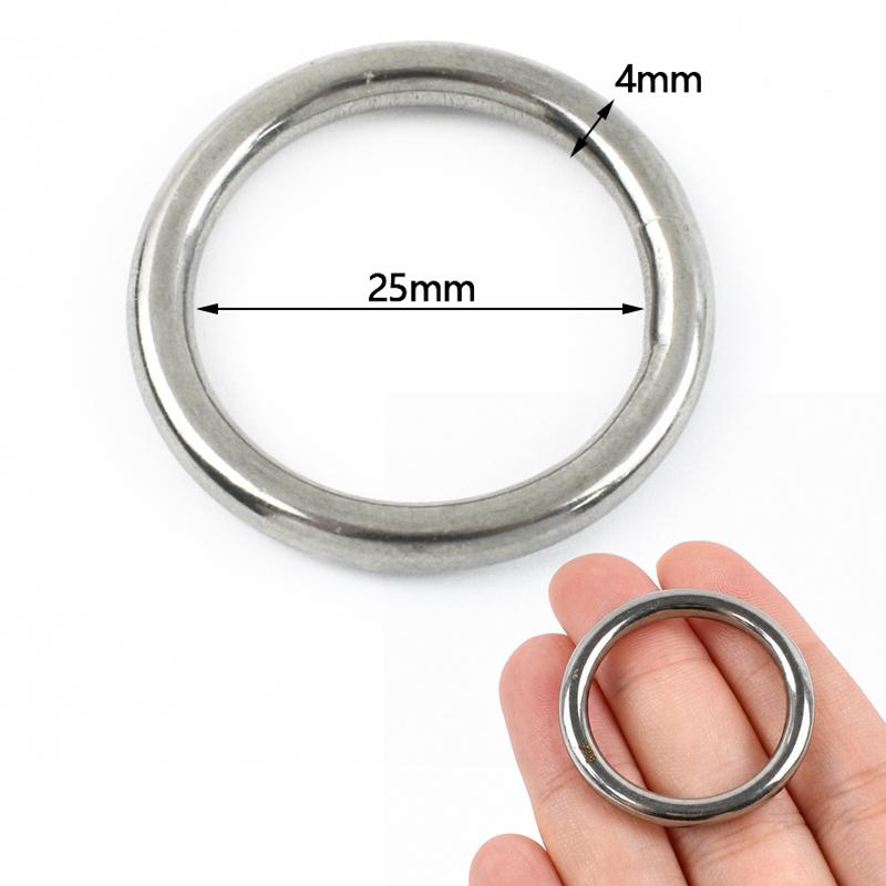 2-10Pcs 316# Stainless Steel Seamless O Rings Buckle Pet Collar Clasp Backpack Strap Hanging Bed Connection Anti-rust Ring