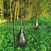Cross-Border Iron Art Solar Lamp: Hollow Outdoor Courtyard Lawn Projection Light in Water Drop Shape