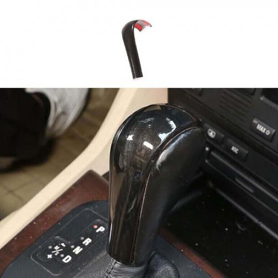 For BMW 5 Series Gear Shift Knob Cover Black Wood Grain Central Console 2004-07