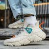 Fashion Breathable White Shoes for Men Casual Sneakers Comfortable Platform Shoes Trend Student Running Shoe  Lace Up Casual Shoes
