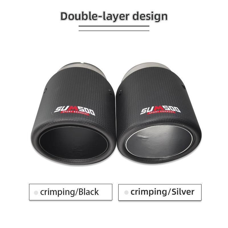 1 Piece SUMSOO Genuin  for Mazda CX-5 Cx-4 Cx-3 Mazda Axela Mazda ATENZA Exhaust Pipe Modified Decorative Carbon Fiber Tail Tips