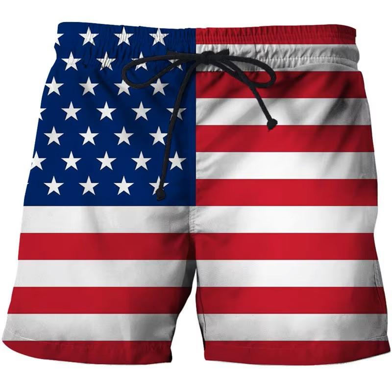 Boxshorts Hose USA Amerika UK Britische Flagge 3D-Druck Training MMA Unisex Herren Damen Schnelltrocknend Fitness Studio Sport Workout Lässig Streetwear
