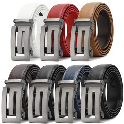 Multi Color Alloy Belt Automatic Buckle Belt for Men's Genuine Leather Business and Casual Belt