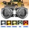 White Amber Red DRL LED Fog Lights 4 Inch Driving Running Signal Lamp For Jeep Wrangler TJ Unlimited JK Grand Cherokee Dodge Journey