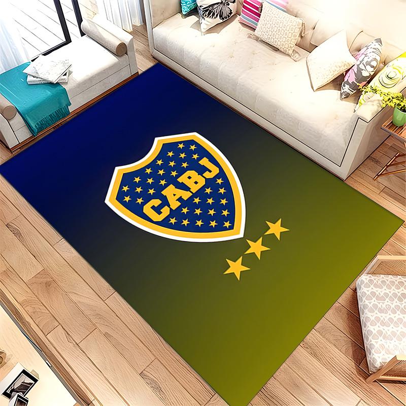 Club Atletico Boca Juniors (1) Rug Suitable For Living Rooms Bedrooms Computer Rooms Dining Areas And Placement Under Tables And Chairs Also An Ideal 