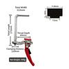 Heavy Duty Ratchet F Clamp Guide Rails Clamp For Woodworking With Quick Locking Mechanism And Antislip Jaw Pad