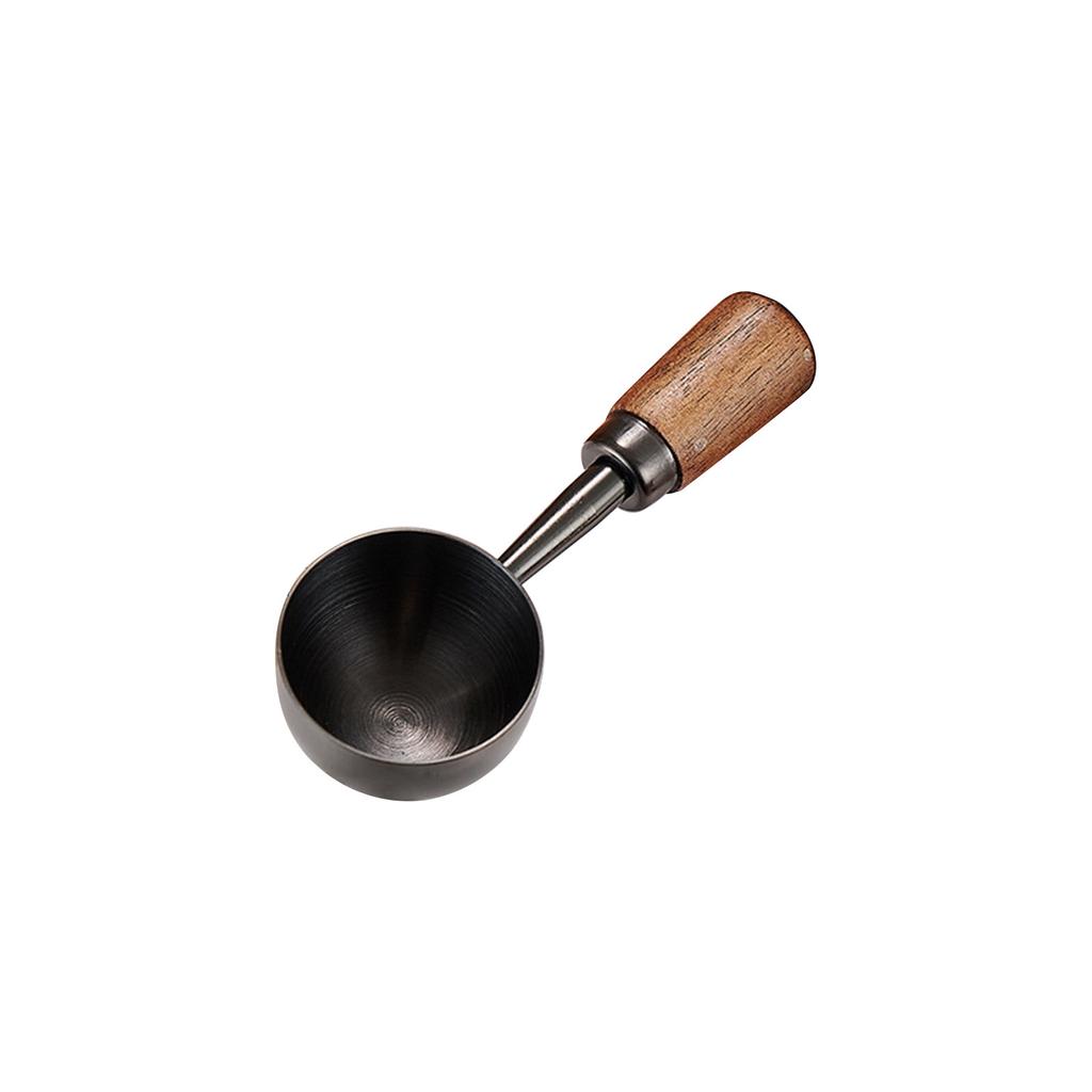 Coffee Ground 2-Tablespoon Measuring Scoop-Spoon - 2Tbsp | 304 Stainless Steel | Black Walnut Handle