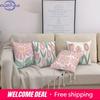 Pc Fresh Pink  Green Floral Pillow Cover D DoubleSided Polyester Cushion Case Daisy  Tulip Decor Gift for Flower Lov