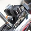 ABS Moto Charger Waterproof Cover Handlebar Mount Universal Motorcycle Dual USB Charger  E‑bike Use