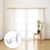4Pcs Aluminum Alloy Curtain Rod Brackets Heavy Duty Thickened Curtain Rod Holders Retro Style Wall Mount Brackets for Curtains