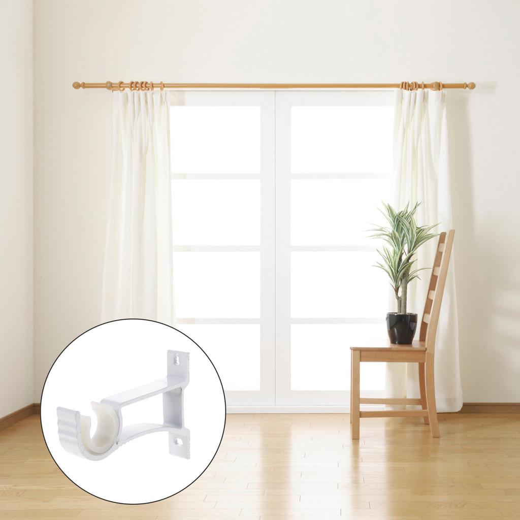 4Pcs Aluminum Alloy Curtain Rod Brackets Heavy Duty Thickened Curtain Rod Holders Retro Style Wall Mount Brackets for Curtains