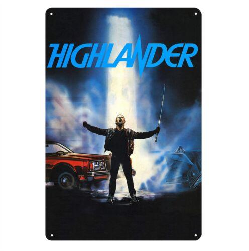 e1Highlander Christopher Lambert Movie Metal Poster Tin Sign 20x30cm Plaque 20x30cm（7.8x11.8inch）